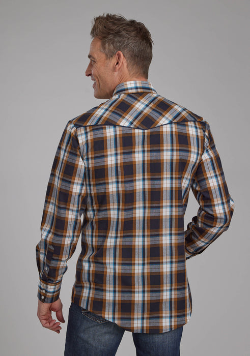 Men's Roper Plaid Long Sleeve Western Shirt