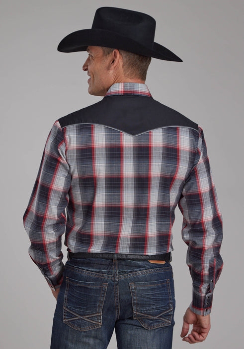 Men's Roper Vintage Long Sleeve Western Shirt w/ Embroidery