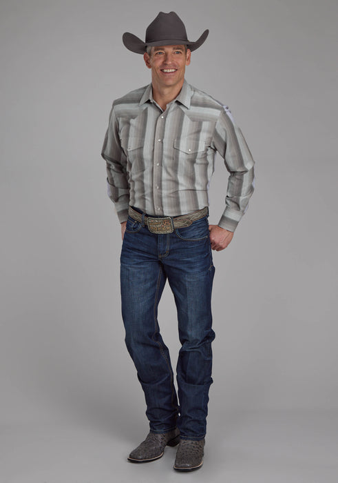 Men's Roper Stripe Long Sleeve Western Shirt