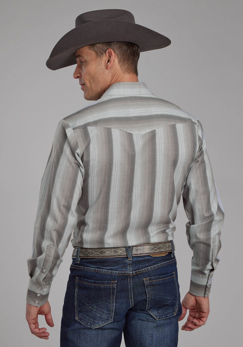 Men's Roper Stripe Long Sleeve Western Shirt