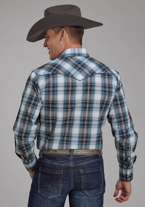 Men's Roper Plaid Long Sleeve Western Shirt