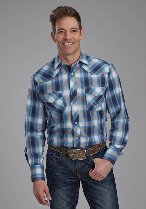 Men's Roper Plaid Long Sleeve Western Shirt