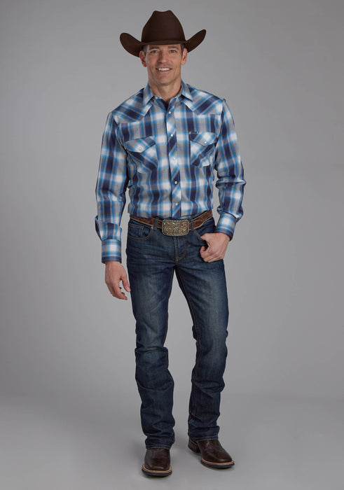 Men's Roper Plaid Long Sleeve Western Shirt