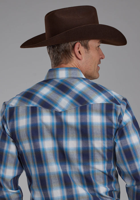 Men's Roper Plaid Long Sleeve Western Shirt