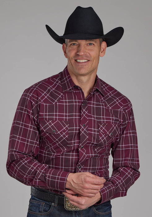 Men's Roper Plaid Long Sleeve Western Shirt