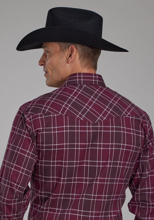 Men's Roper Plaid Long Sleeve Western Shirt