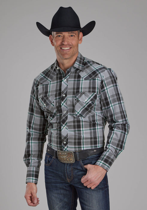 Men's Roper Plaid Long Sleeve Western Shirt