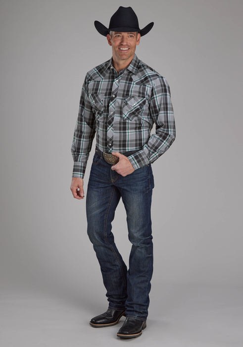 Men's Roper Plaid Long Sleeve Western Shirt