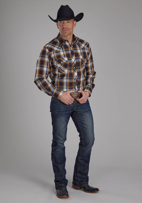 Men's Roper Plaid Long Sleeve Western Shirt