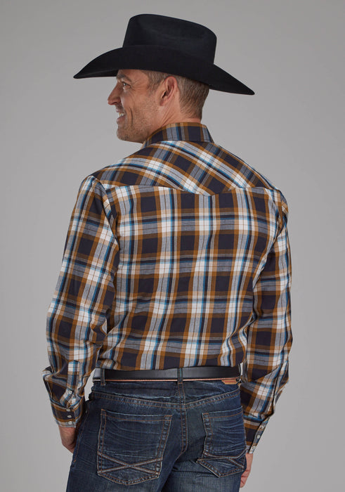 Men's Roper Plaid Long Sleeve Western Shirt