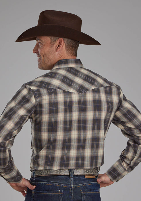 Men's Roper Plaid Long Sleeve Western Shirt