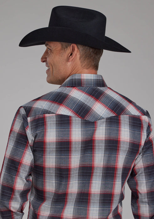 Men's Roper Plaid Long Sleeve Western Shirt