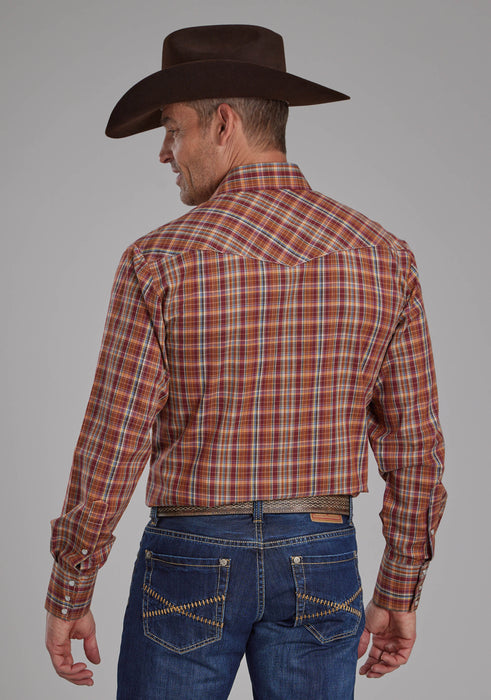 Men's Roper Plaid Long Sleeve Western Shirt