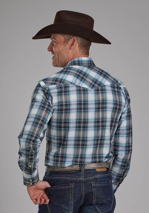 Men's Roper Plaid Long Sleeve Western Shirt