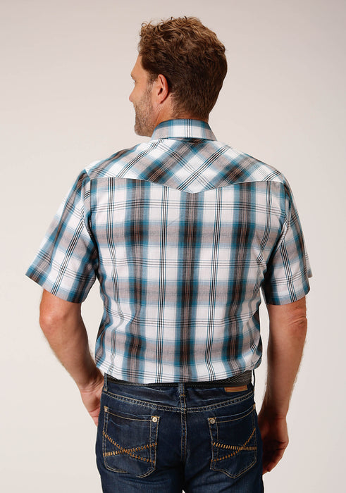 Roper Peacock Plaid Short Sleeve Shirt