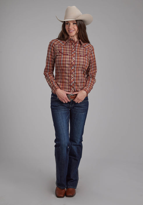 Women's Roper Plaid Long Sleeve Western Shirt