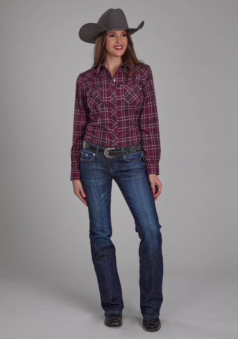 Women's Roper Plaid Long Sleeve Western Shirt