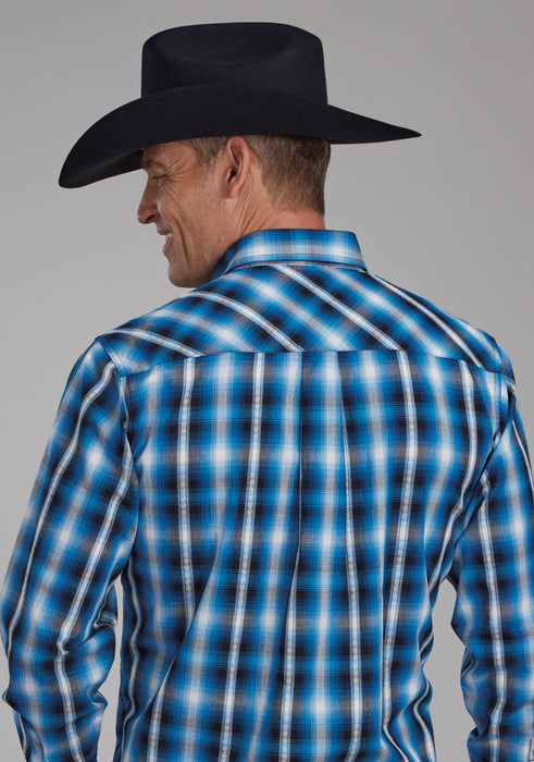 Men's Roper Plaid Long Sleeve Western Shirt