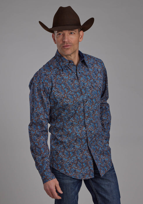 Men's Roper Western Print Long Sleeve Shirt