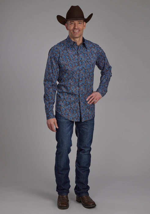 Men's Roper Western Print Long Sleeve Shirt