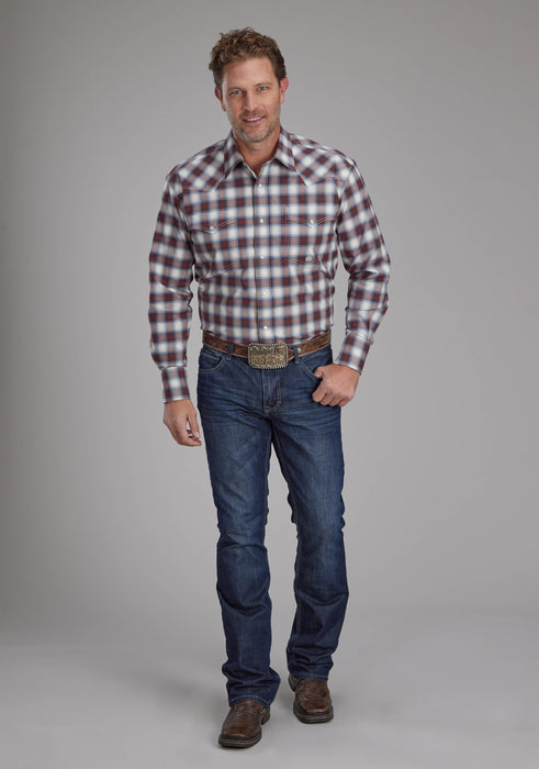 Men's Roper Performance Flex Long Sleeve Western Shirt