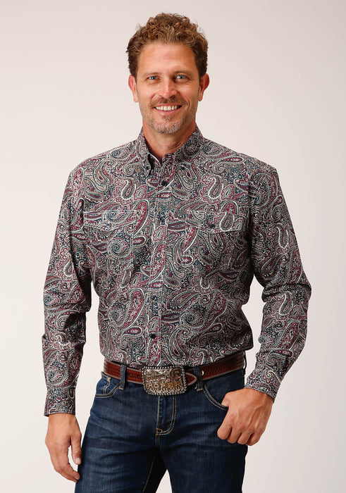 Men's Roper Old Time Paisley Western Shirt