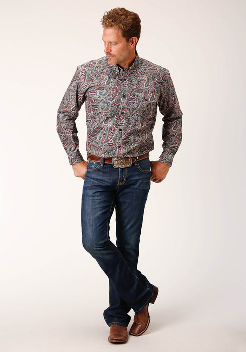 Men's Roper Old Time Paisley Western Shirt