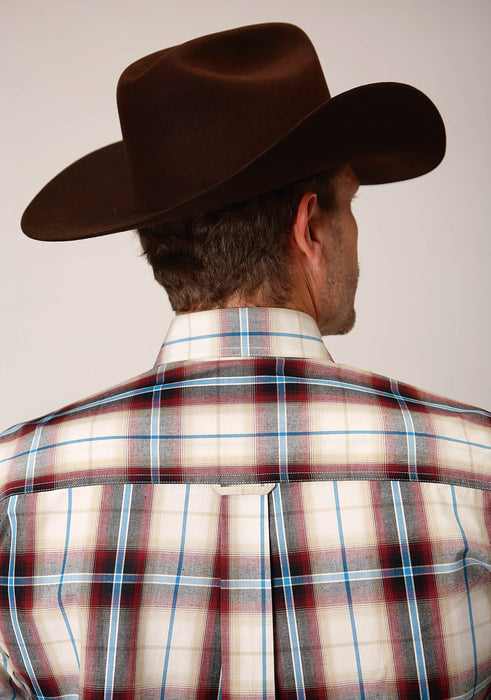 Men's Roper Red Canyon Plaid Western Shirt