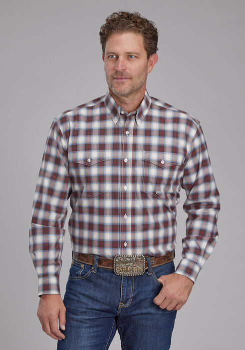 Men's Roper Performance Flex Long Sleeve Western Shirt