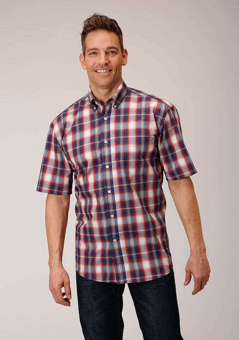 Roper Independence Plaid Button Short Sleeve Shirt