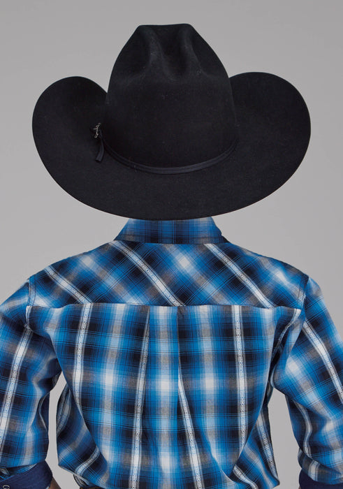 Boy's Roper Plaid Long Sleeve Western Shirt