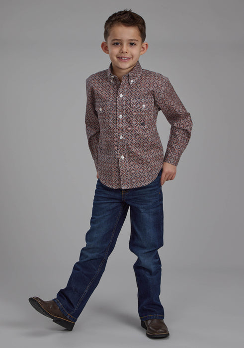 Boy's Roper "Fall River" Long Sleeve Western Shirt