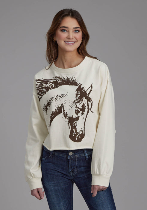 Women's Roper Cream Fleece Sweatshirt