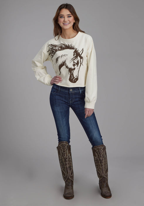 Women's Roper Cream Fleece Sweatshirt