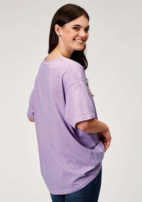 2010 LILAC COTTON JERSEY SLUB SS TEE