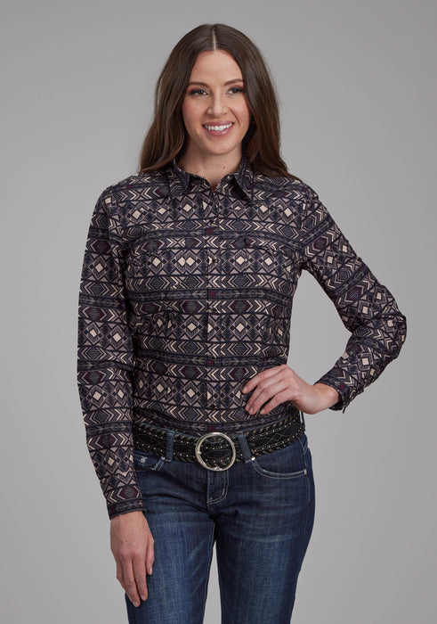 Women's Roper Horizontal Aztec Long Sleeve Western Shirt