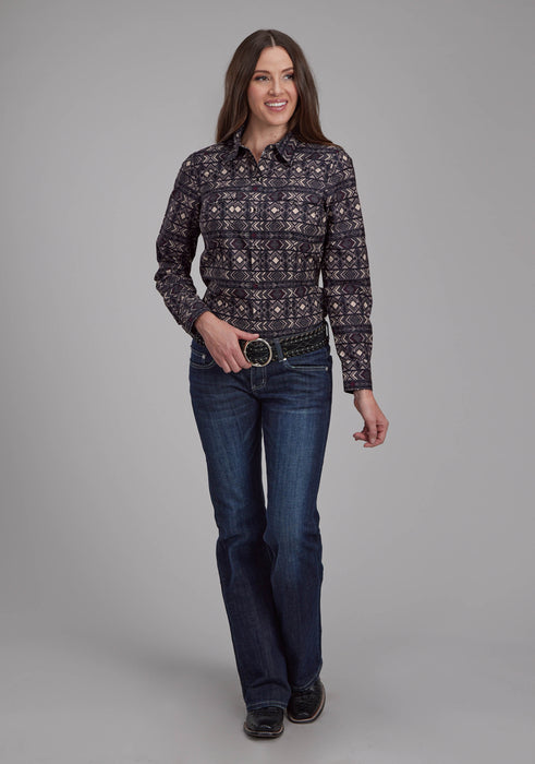 Women's Roper Horizontal Aztec Long Sleeve Western Shirt