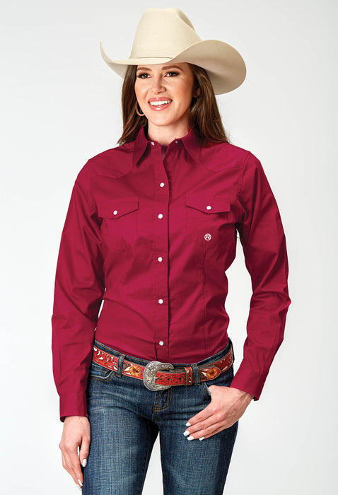 1943 SOLID POPLIN STRETCH - RED