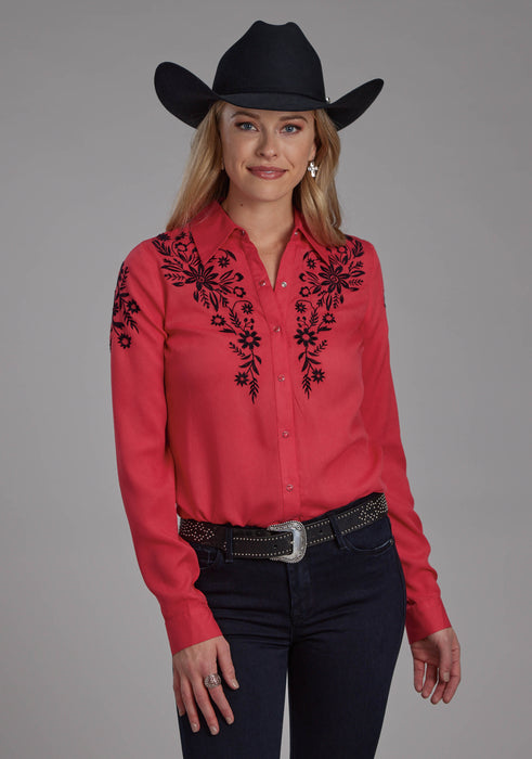 Women's Roper Vintage Red Long Sleeve Western Shirt