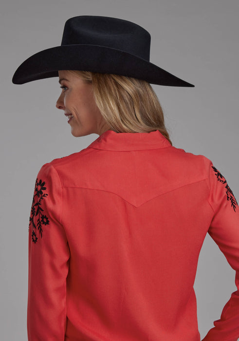 Women's Roper Vintage Red Long Sleeve Western Shirt