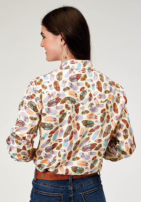 1990 FEATHER TOSS PRINTED RAYON