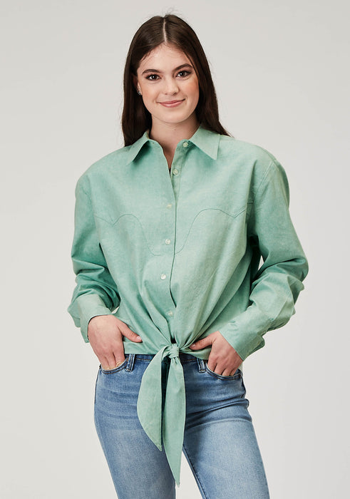 2014 LT BLUE DENIM RETRO BLOUSE