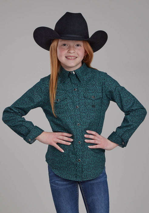 Girl's Roper "Oak Forest" Long Sleeve Western Shirt