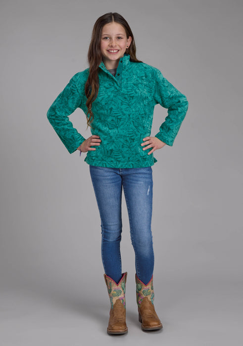 2322 JADE TROPICAL PRINT FLEECE