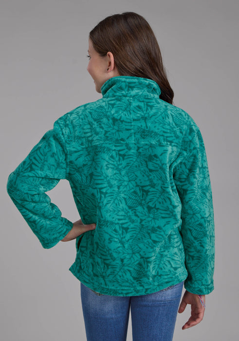 2322 JADE TROPICAL PRINT FLEECE