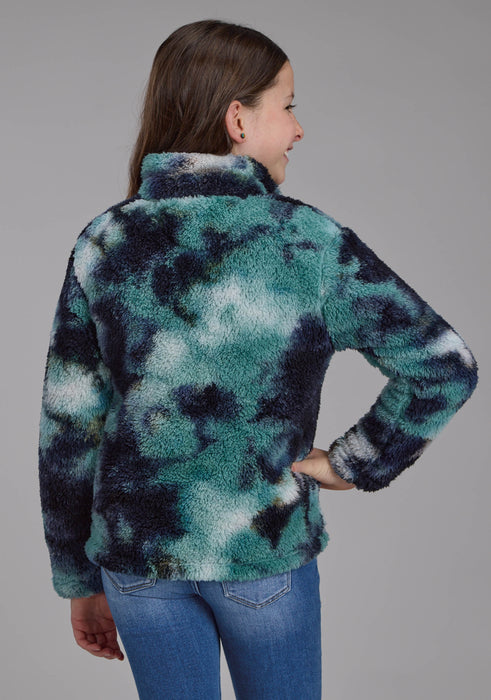 2260 BLUE TIE DYE POLAR FLEECE JACKET