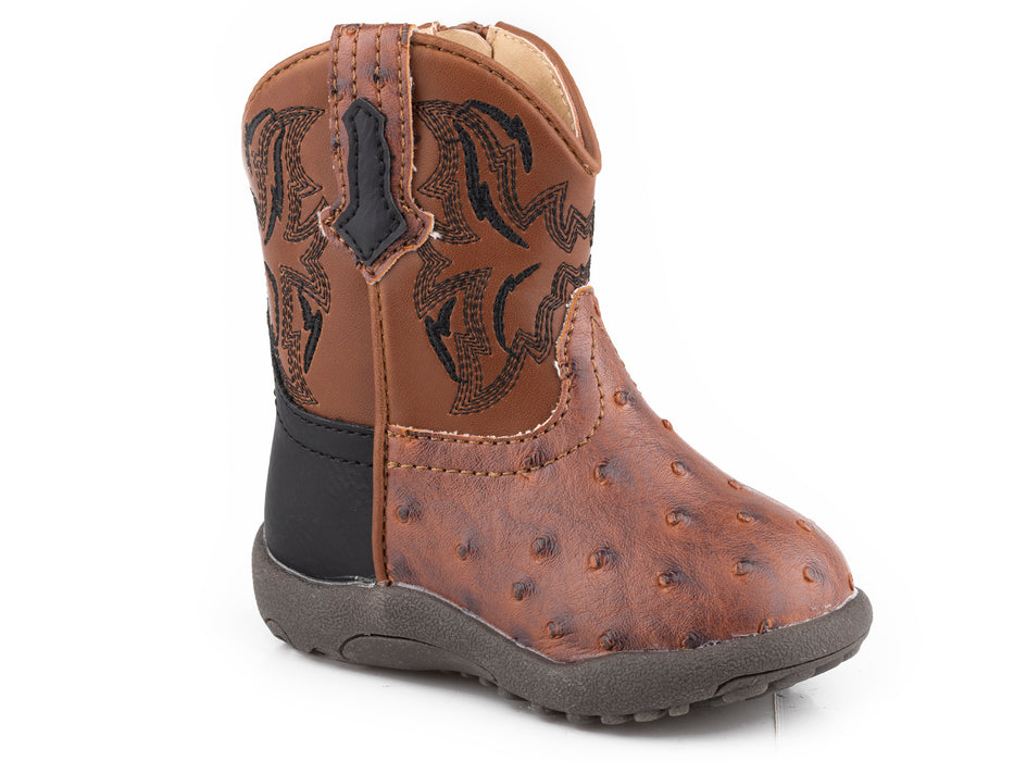 Roper "Cowbabies" Tan Faux Ostrich Infant Boot