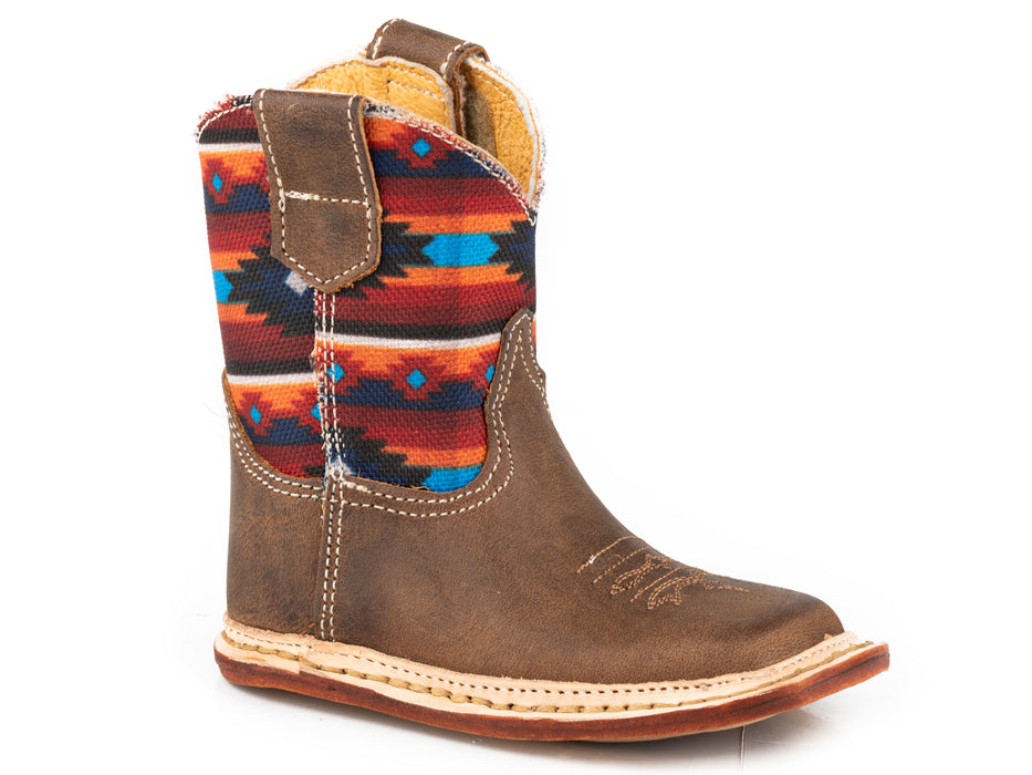 Roper "Cowbabies" Oiled Brown Aztec Infant Boot