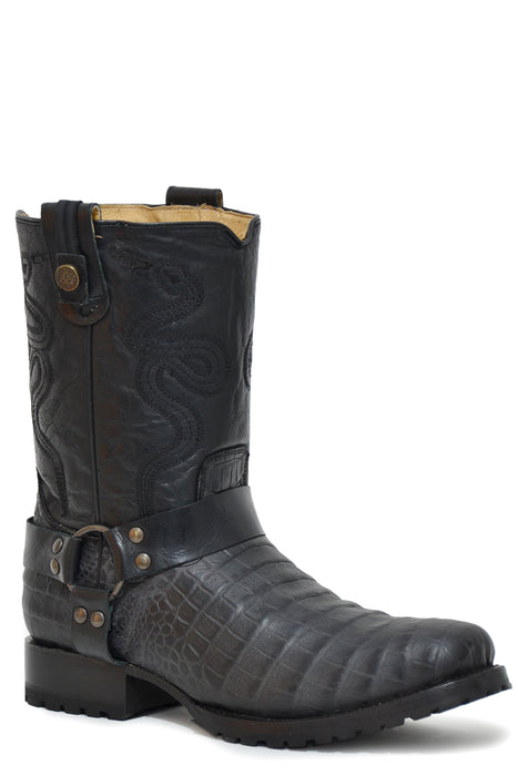 Men's Roper Waxy Black Caiman Toe Boot w/ Concealed Carry System