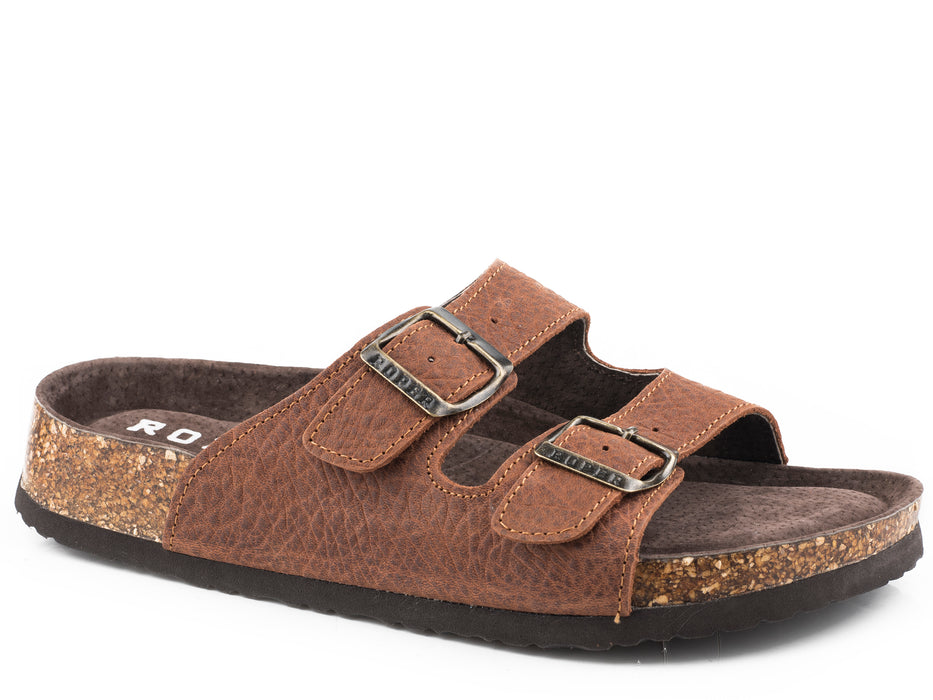 Roper Tan Tumbled Leather Sandal